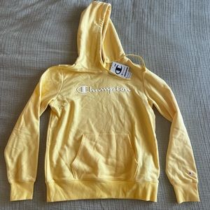 NWT Yellow Champion Hoodie Sweatshirt